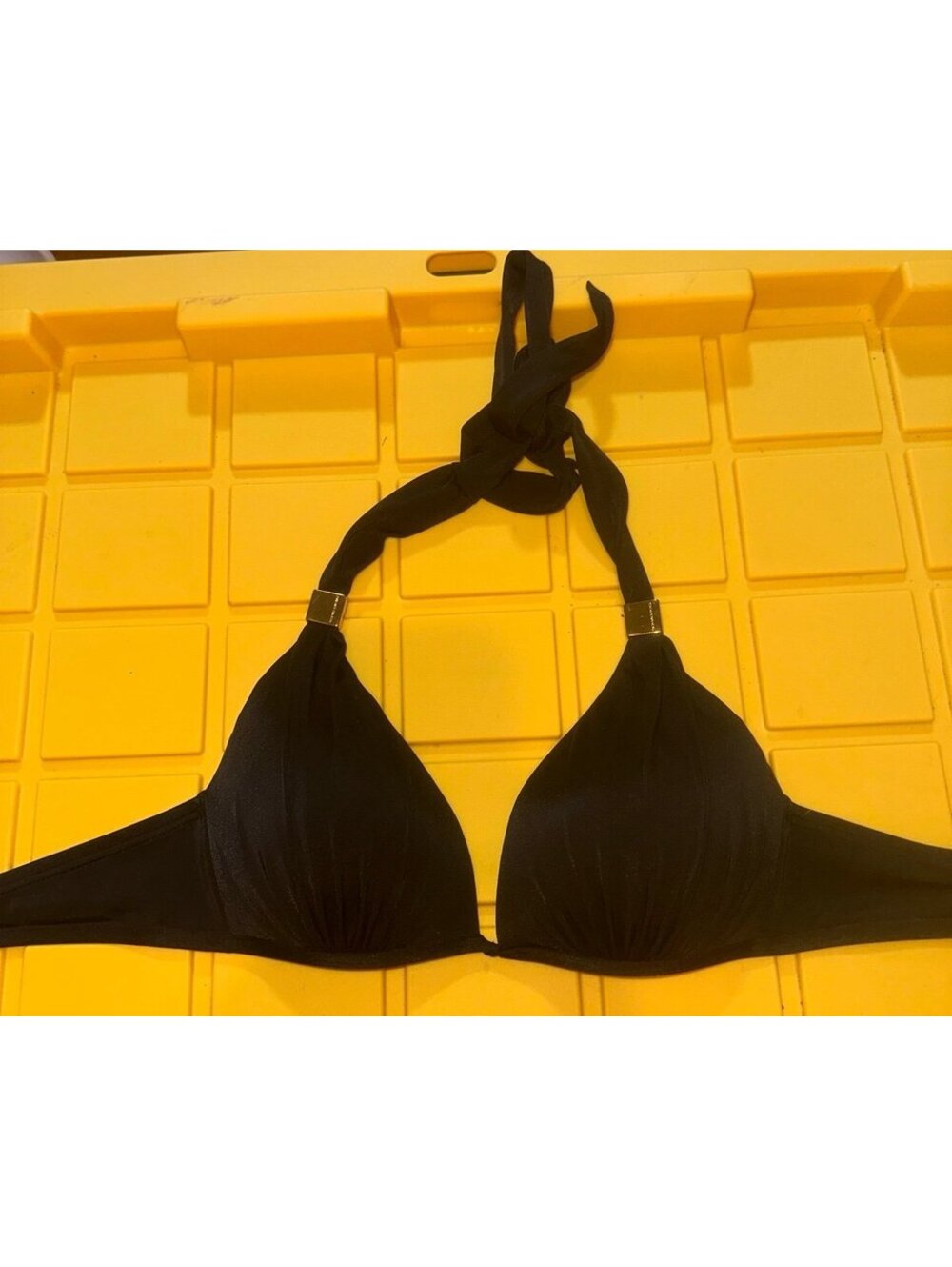 Victoriaโs Secret black bikini top size medium